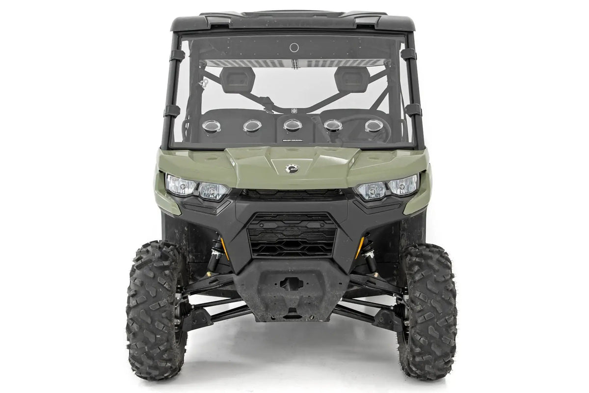 Vented Full Windshield | Scratch Resistant | Can-Am Defender HD 5/HD 8/HD 9/HD 10 by Rough Country