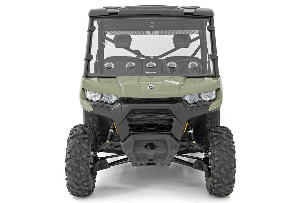 Vented Full Windshield | Scratch Resistant | Can-Am Defender HD 5/HD 8/HD 9/HD 10 by Rough Country