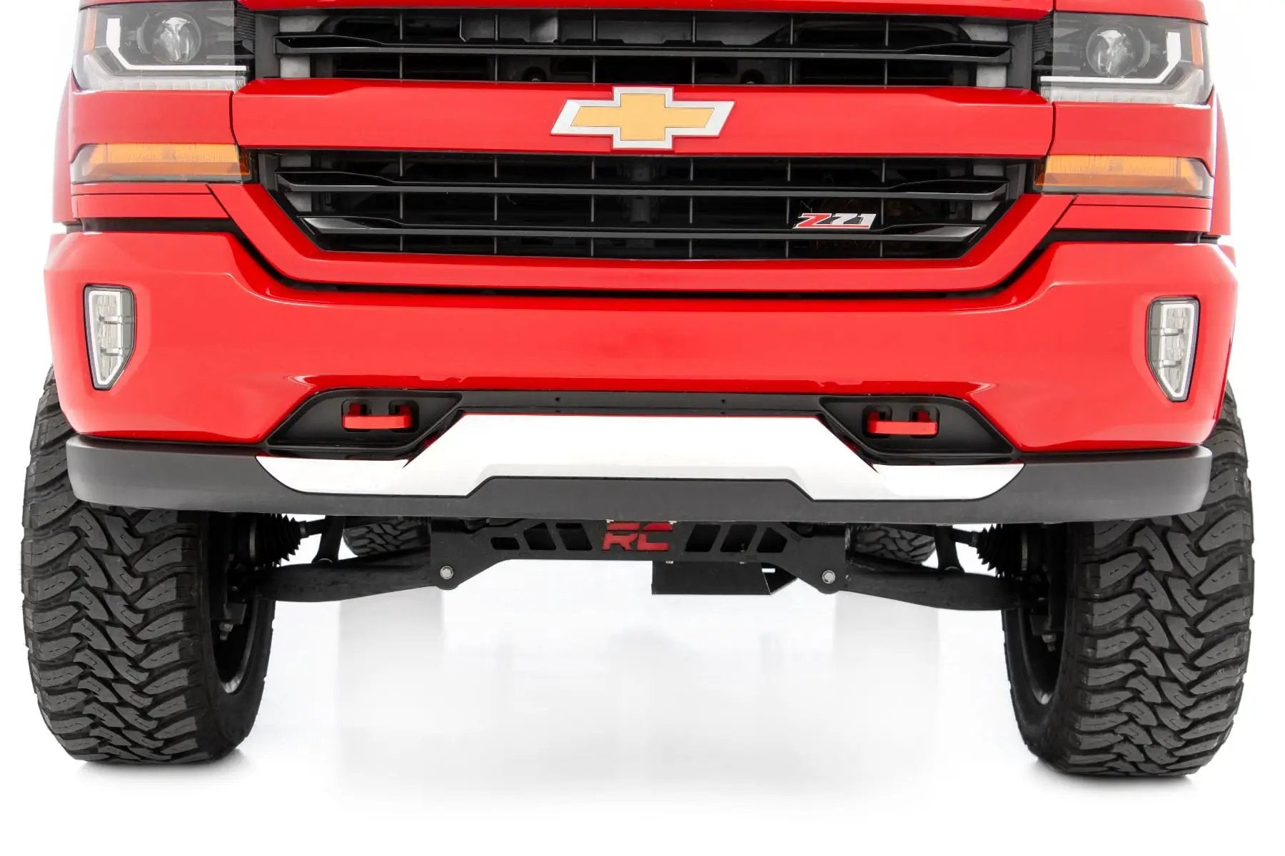 Tow Hooks | Forged | Red | Chevy Silverado 1500 2WD/4WD (2014-2018 & Classic) by Rough Country