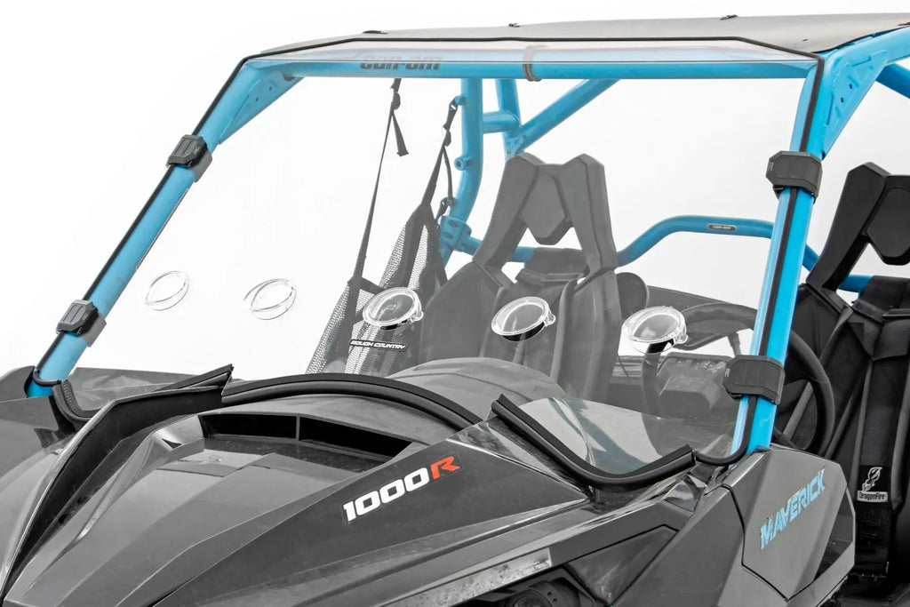 Vented Full Windshield | Scratch Resistant | Can-Am Maverick Max 1000R X by Rough Country
