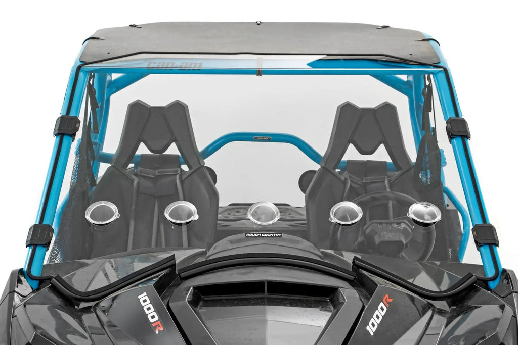 Vented Full Windshield | Scratch Resistant | Can-Am Maverick Max 1000R X by Rough Country