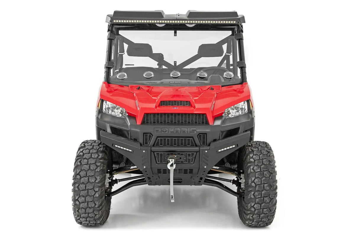Vented Full Windshield | Scratch Resistant | Polaris Ranger 1000/Ranger XP 900/1000 by Rough Country