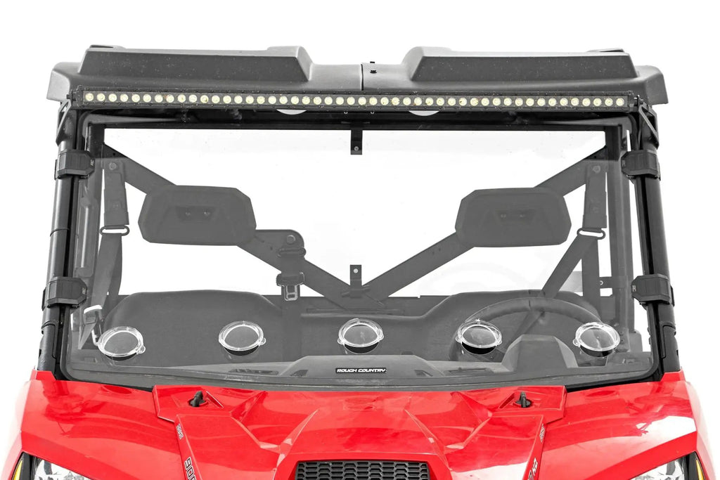 Vented Full Windshield | Scratch Resistant | Polaris Ranger 1000/Ranger XP 900/1000 by Rough Country