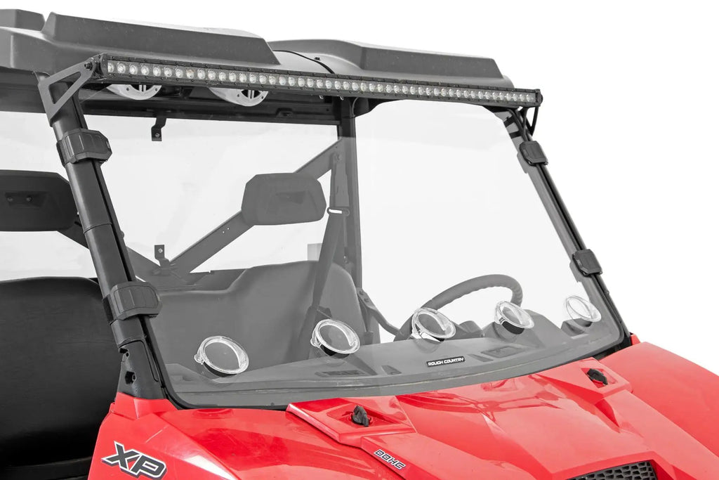 Vented Full Windshield | Scratch Resistant | Polaris Ranger 1000/Ranger XP 900/1000 by Rough Country