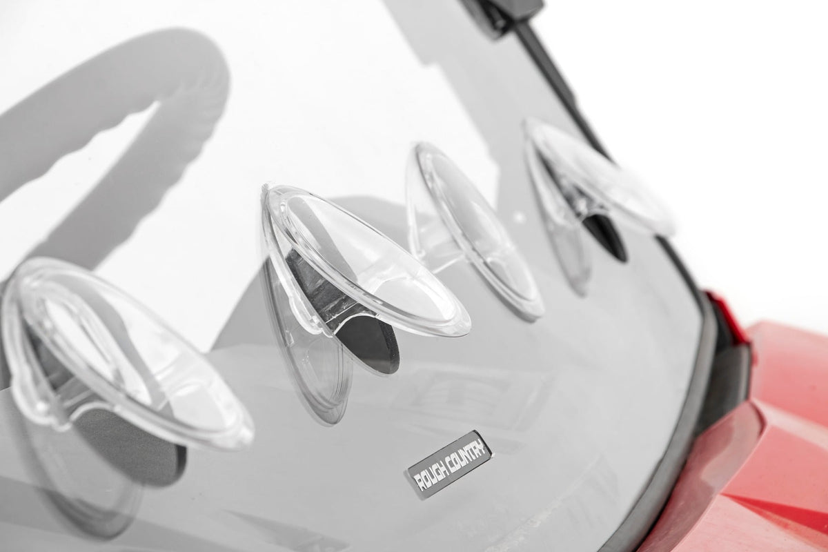Vented Full Windshield | Scratch Resistant | Polaris Ranger 1000/Ranger XP 900/1000 by Rough Country