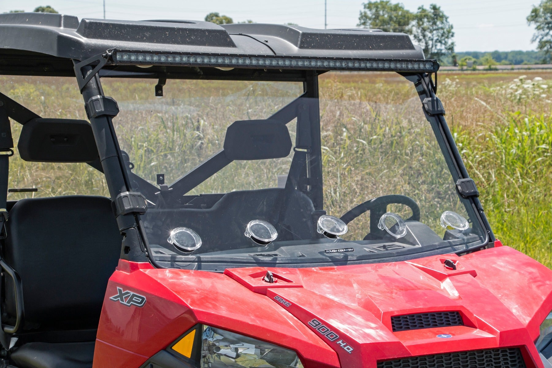 Vented Full Windshield | Scratch Resistant | Polaris Ranger 1000/Ranger XP 900/1000 by Rough Country