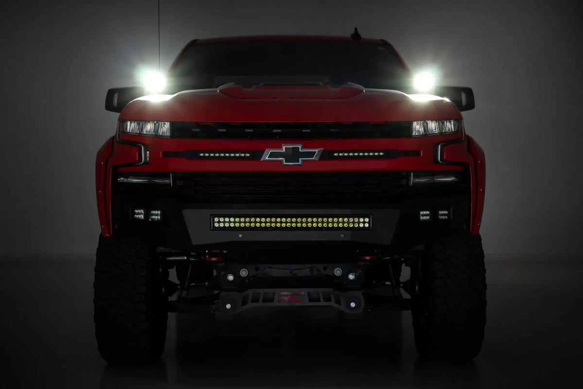 LED Light Kit | Ditch Mount | 2" Spectrum Pair | Spot | Chevy Silverado 1500 (19-26) by Rough Country