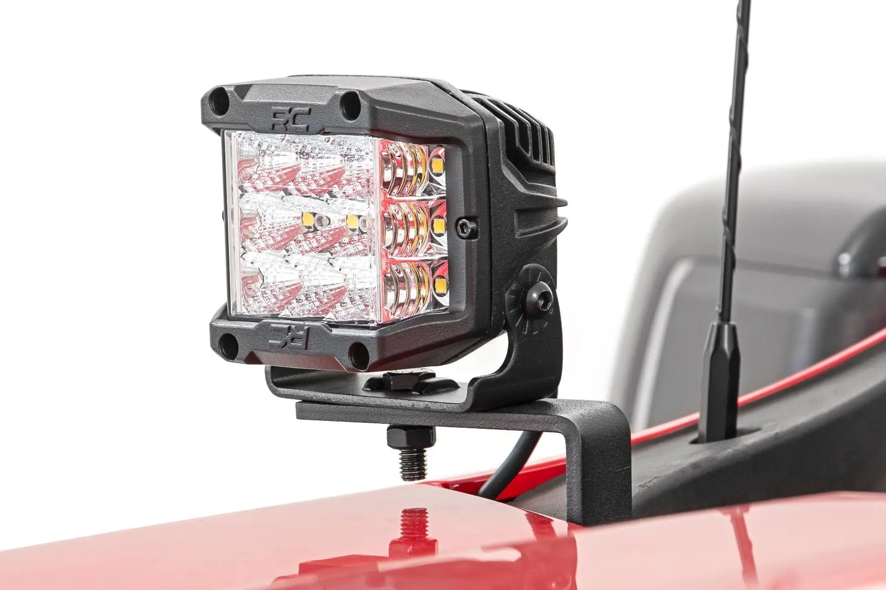 LED Light Kit | Ditch Mount | 2" Black Pair | White DRL | Chevy Silverado 1500 (19-26) by Rough Country