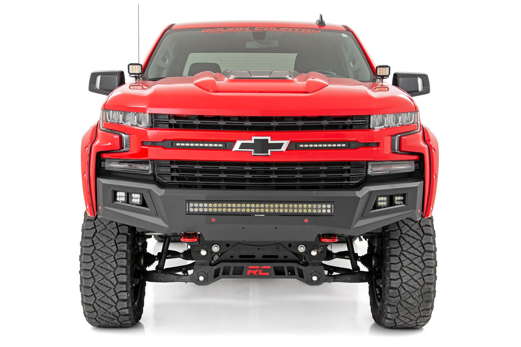 LED Light Kit | Ditch Mount | 2" Black Pair | White DRL | Chevy Silverado 1500 (19-26) by Rough Country