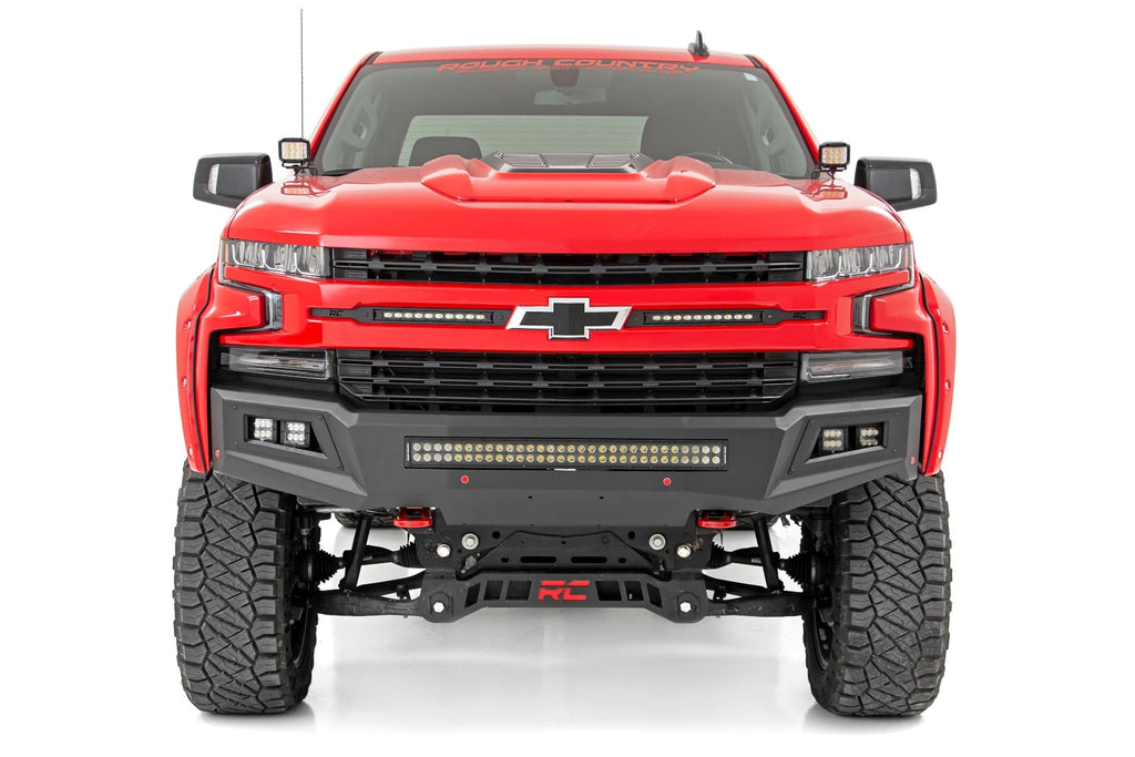 LED Light Kit | Ditch Mount | 2" Black Pair | Amber DRL | Chevy Silverado 1500 (19-26) by Rough Country