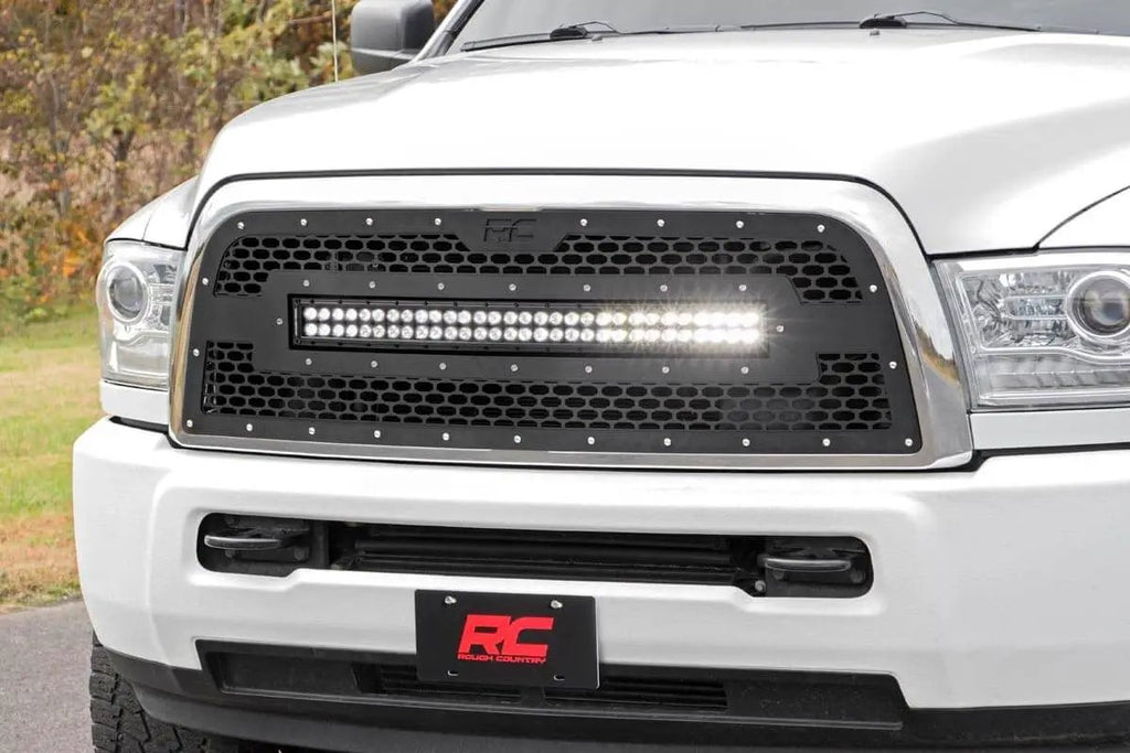 Mesh Grille | 30" Dual Row LED | Black | Ram 2500/3500 2WD/4WD (2013-2018) by Rough Country