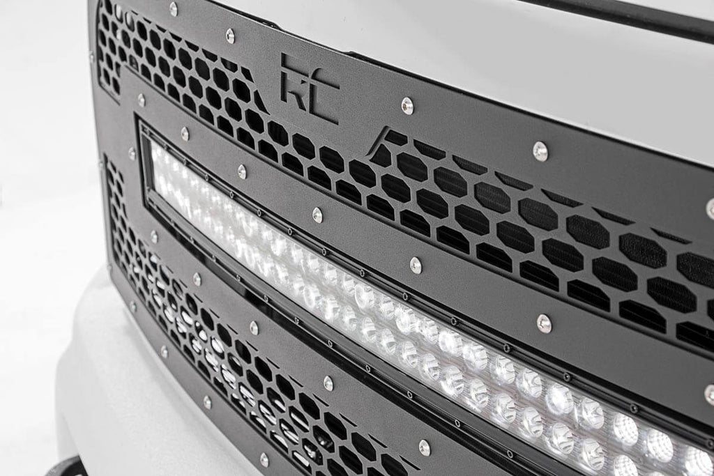 Mesh Grille | 30" Dual Row LED | Black | Ram 2500/3500 2WD/4WD (2013-2018) by Rough Country