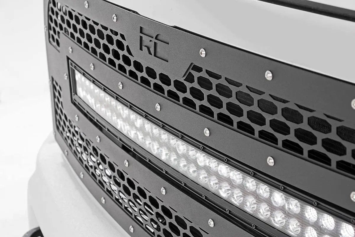 Mesh Grille | 30" Dual Row LED | Black | Ram 2500/3500 2WD/4WD (2013-2018) by Rough Country