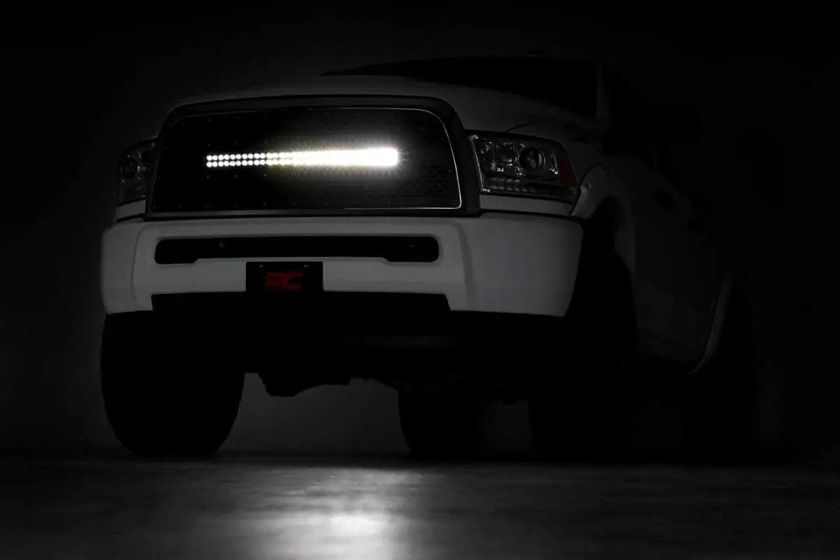 Mesh Grille | 30" Dual Row LED | Black | Ram 2500/3500 2WD/4WD (2013-2018) by Rough Country