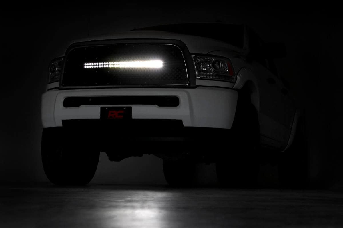 Mesh Grille | 30" Dual Row LED | Black | Ram 2500/3500 2WD/4WD (2013-2018) by Rough Country
