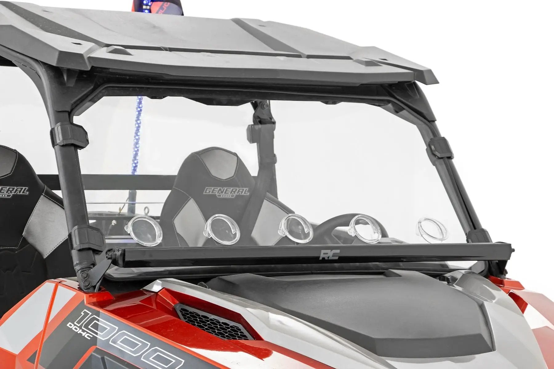 Vented Full Windshield | Scratch Resistant | Polaris General XP 4 1000 by Rough Country