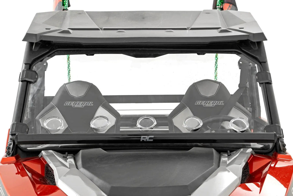 Vented Full Windshield | Scratch Resistant | Polaris General XP 4 1000 by Rough Country