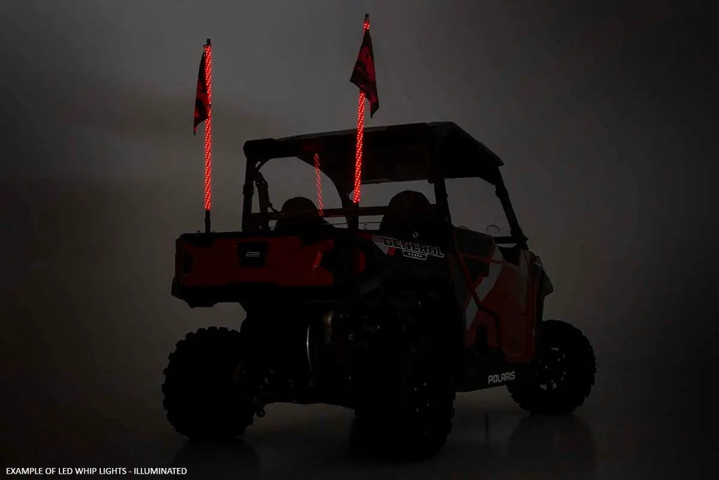 Whip Mount | Cage | 4' Multl-Color LED Whip Pair | Polaris RZR XP 1000 by Rough Country