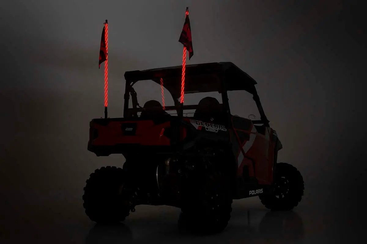 Multi-Color LED | Whip | 4' Long | Pair by Rough Country