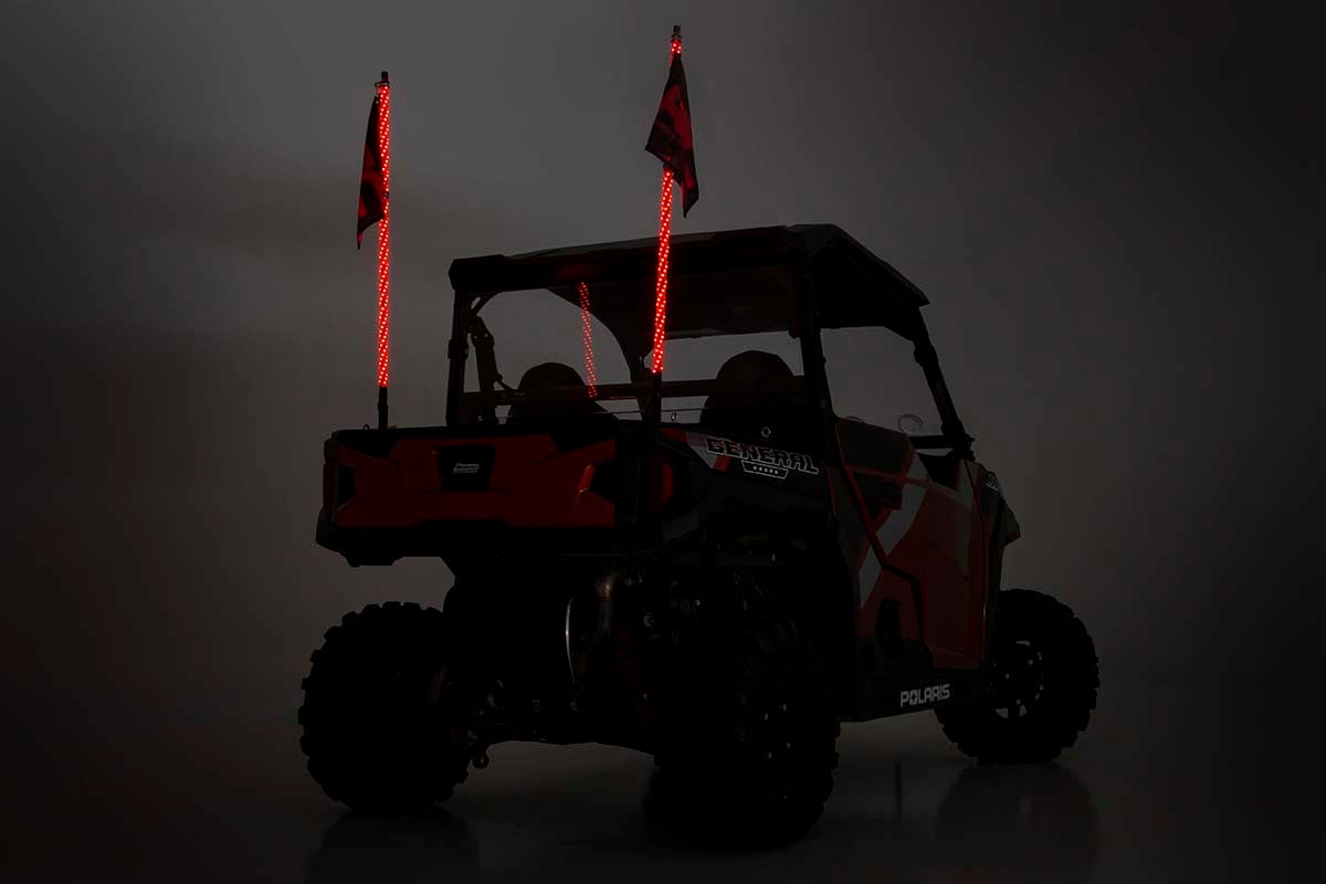 Multi-Color LED | Whip | 4' Long | Pair by Rough Country