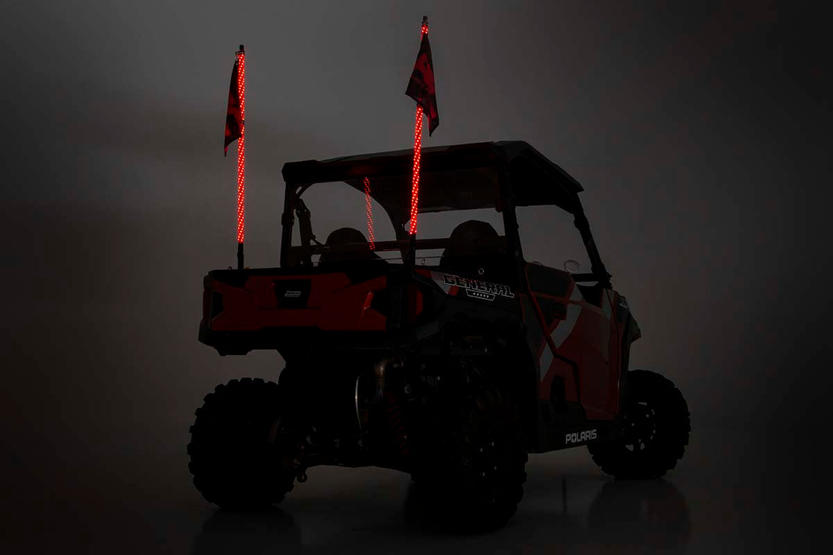 Multi-Color LED | Whip | 4' Long | Pair by Rough Country