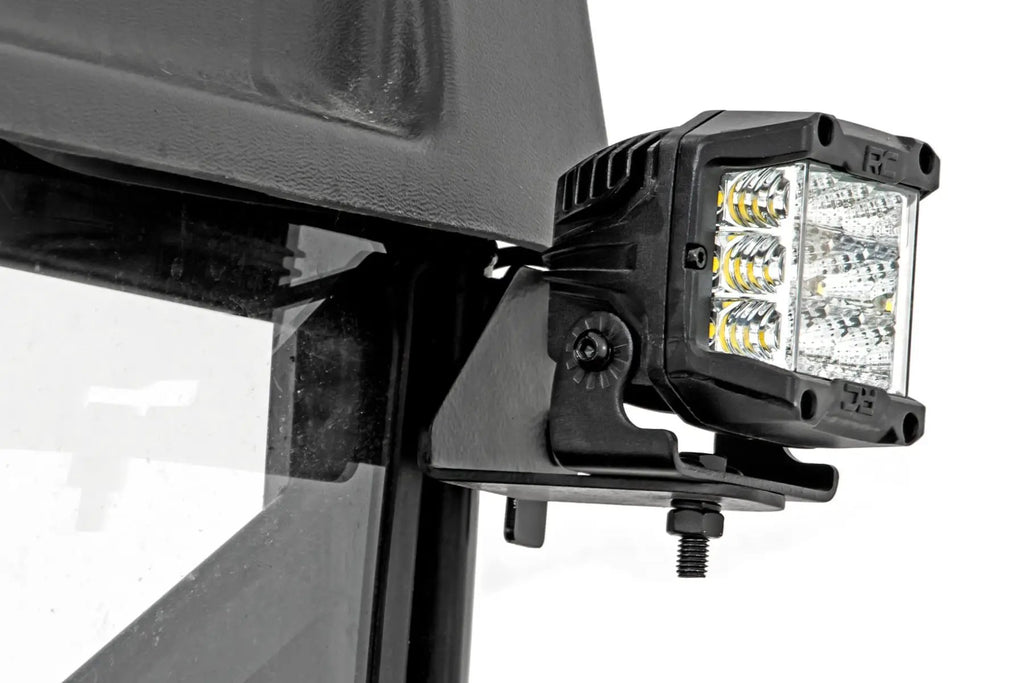 LED Light | RR Cage Mount | 2" Black Spot Pair | Polaris Ranger 1000/Ranger XP 900/1000 by Rough Country