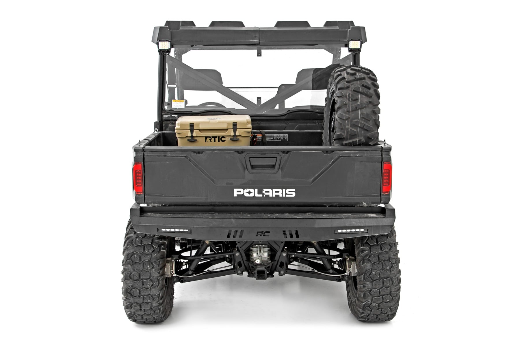 LED Light | RR Cage Mount | 2" Black Flood Pair | Polaris Ranger 1000/Ranger XP 900/1000 by Rough Country