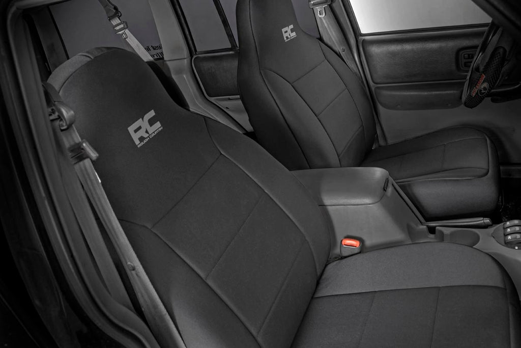 Seat Covers | Detachable Headrest FR & RR | Jeep Cherokee XJ 2WD/4WD (97-01) by Rough Country