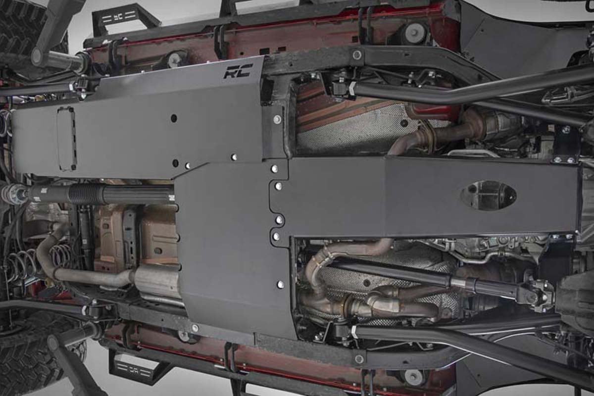 Skid Plate Combo | 3.6L | Engine | T-Case | Jeep Wrangler Unlimited (18-19) by Rough Country