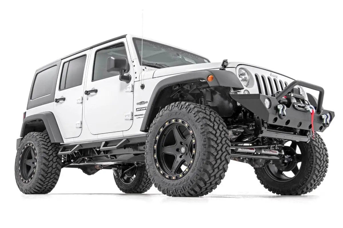 Contoured Drop Steps | 4 Door | Jeep Wrangler Unlimited 2WD/4WD (2007-2018) by Rough Country