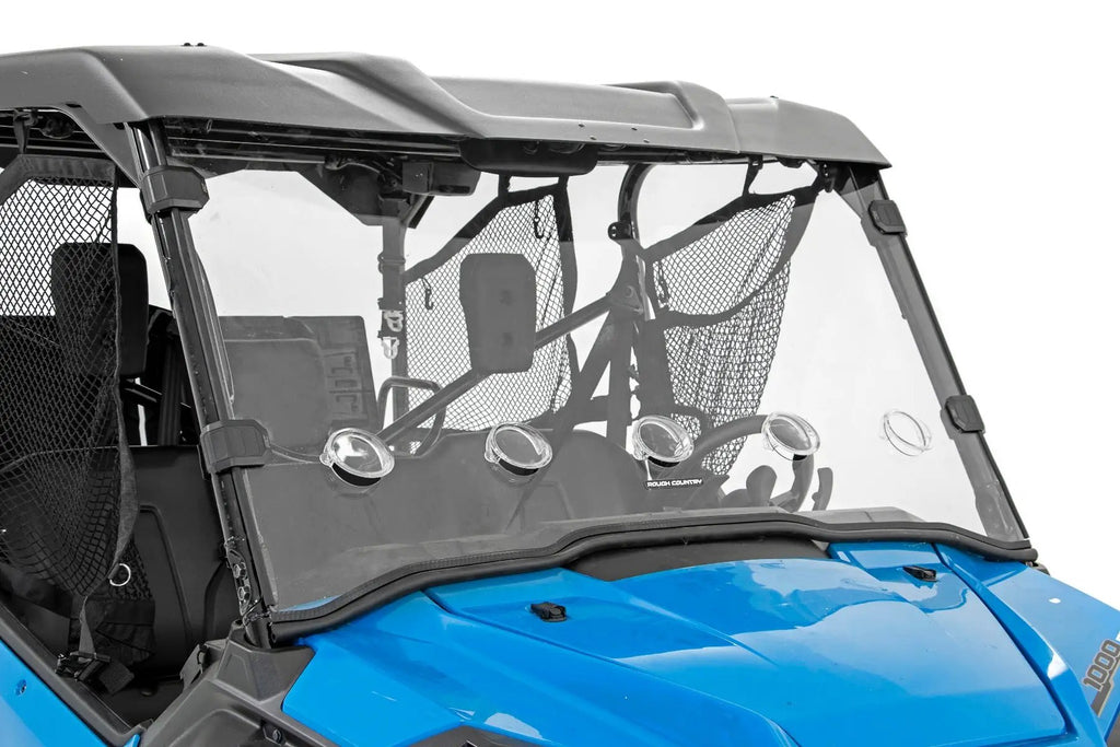 Vented Full Windshield | Scratch Resistant | Honda Pioneer 1000 by Rough Country