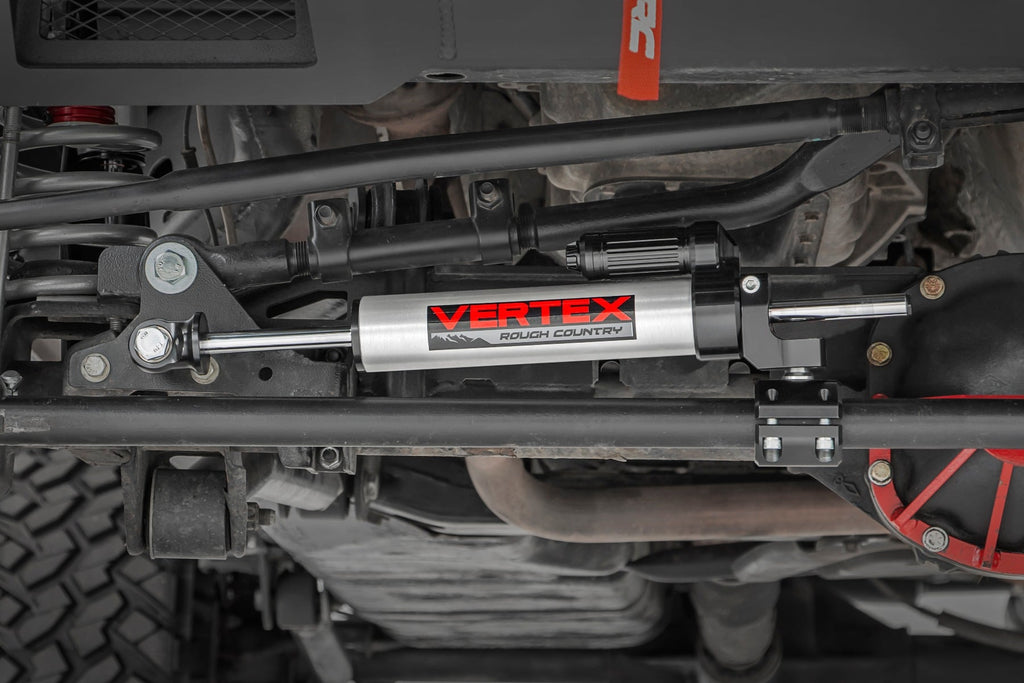Vertex Steering Stabilizer | Pass-Through | Jeep Wrangler JK/Wrangler Unlimited (07-18) by Rough Country