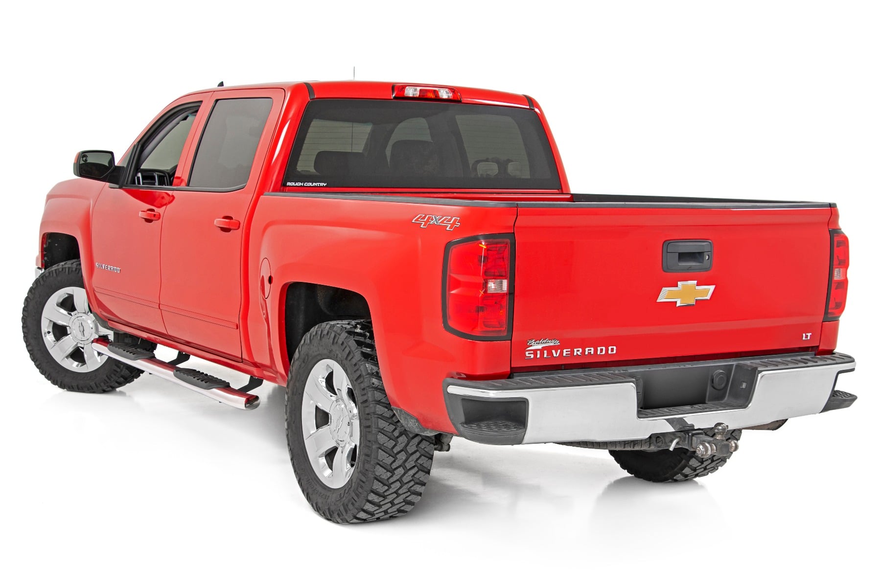 Oval Nerf Steps | Stainless | Crew Cab | DEF Tank | Chevy/GMC 1500/2500HD/3500HD (07-19 & Classic) by Rough Country