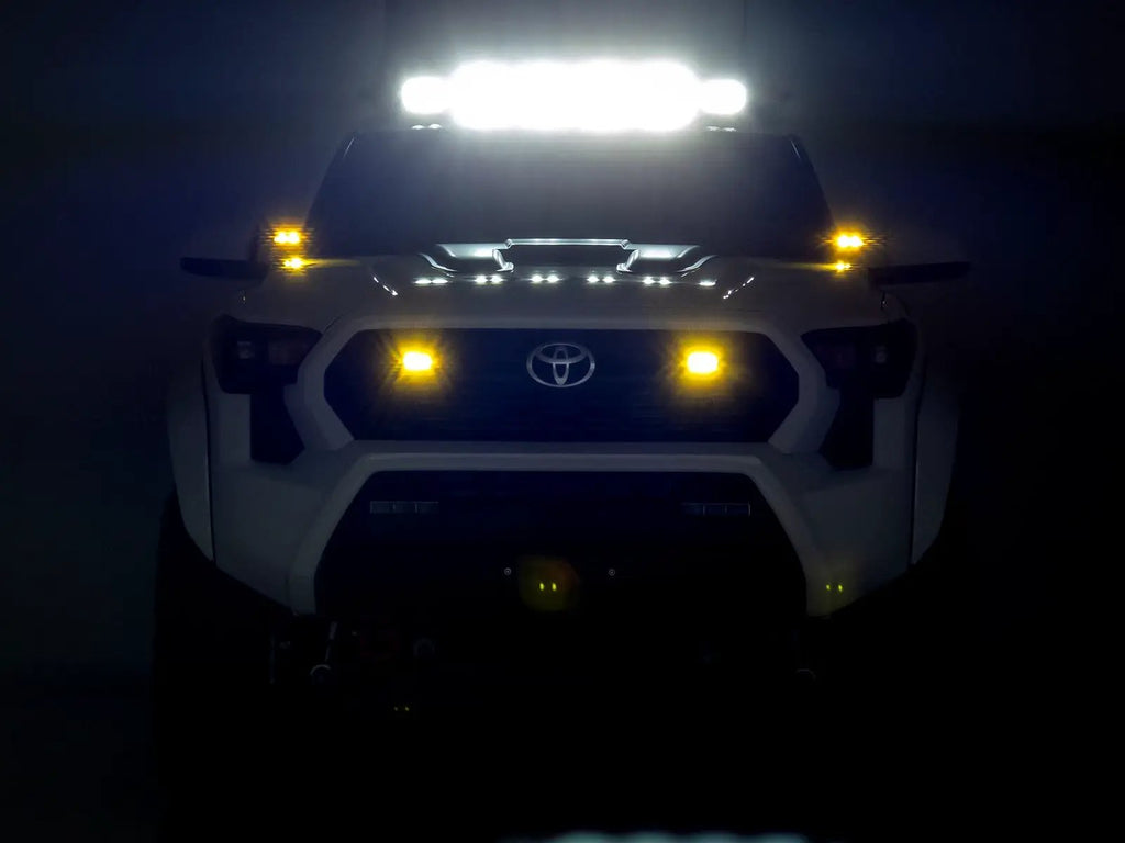 3x1.75 Inch Black Series | Yellow | LED Slim Aux | SAE Fog | Pair by Rough Country