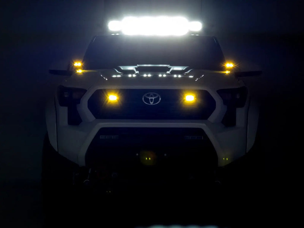 3x1.75 Inch Black Series | Yellow | LED Slim Aux | SAE Fog | Pair by Rough Country