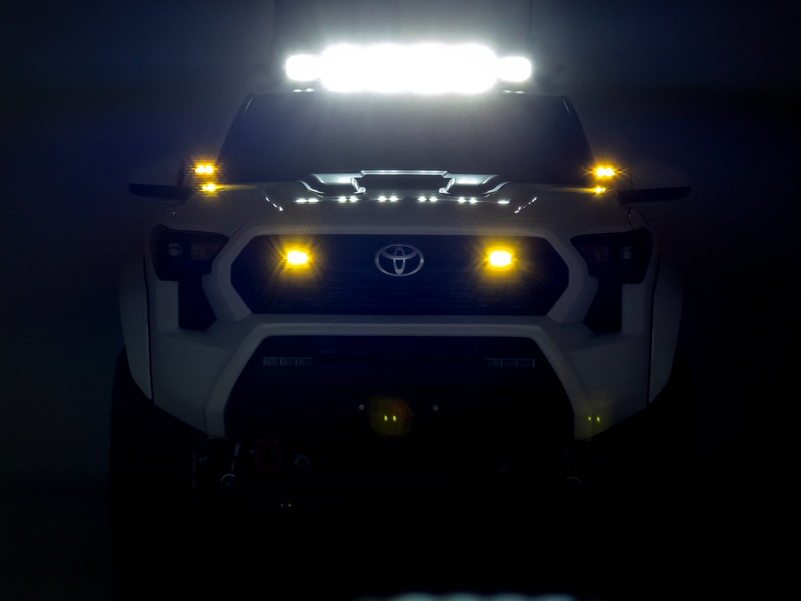 3x1.75 Inch Black Series | Yellow | LED Slim Aux | SAE Fog | Pair by Rough Country