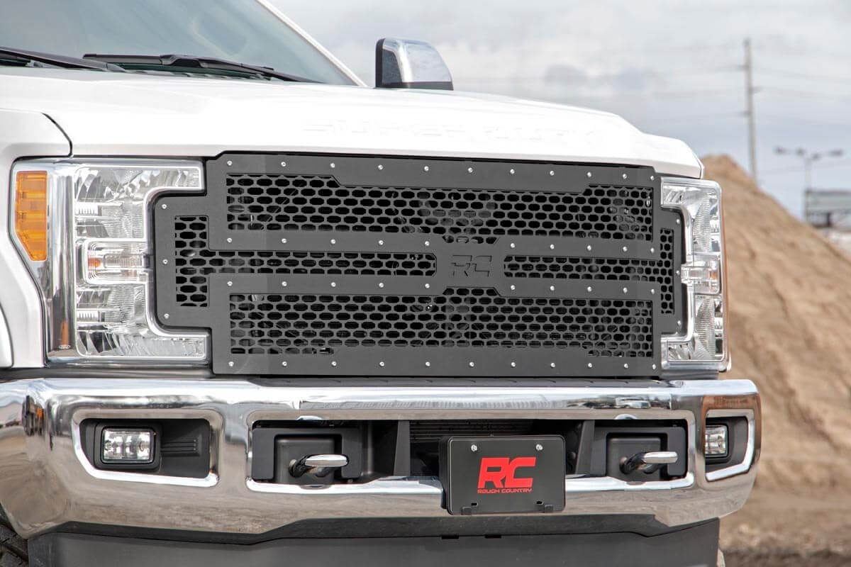 Mesh Grille | Ford F-250/F-350 Super Duty 2WD/4WD (2017-2019) by Rough Country