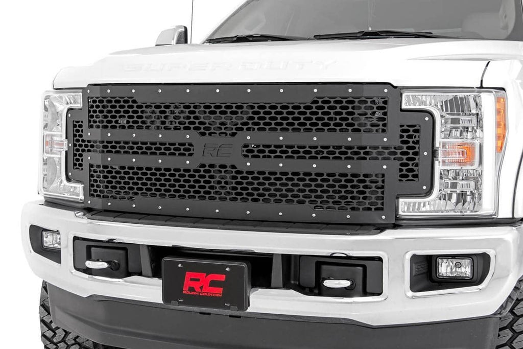 Mesh Grille | Ford F-250/F-350 Super Duty 2WD/4WD (2017-2019) by Rough Country
