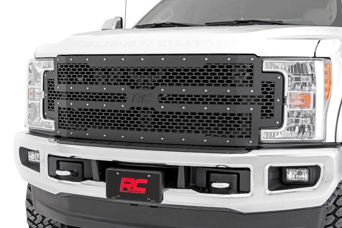Mesh Grille | Ford F-250/F-350 Super Duty 2WD/4WD (2017-2019) by Rough Country