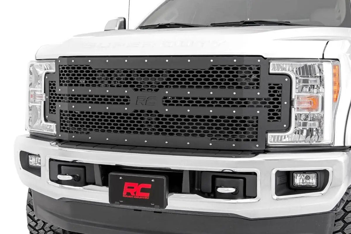 Mesh Grille | Ford F-250/F-350 Super Duty 2WD/4WD (2017-2019) by Rough Country