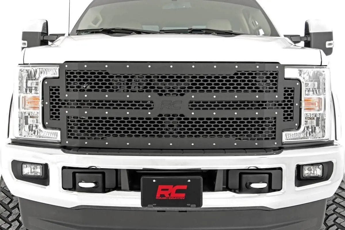 Mesh Grille | Ford F-250/F-350 Super Duty 2WD/4WD (2017-2019) by Rough Country