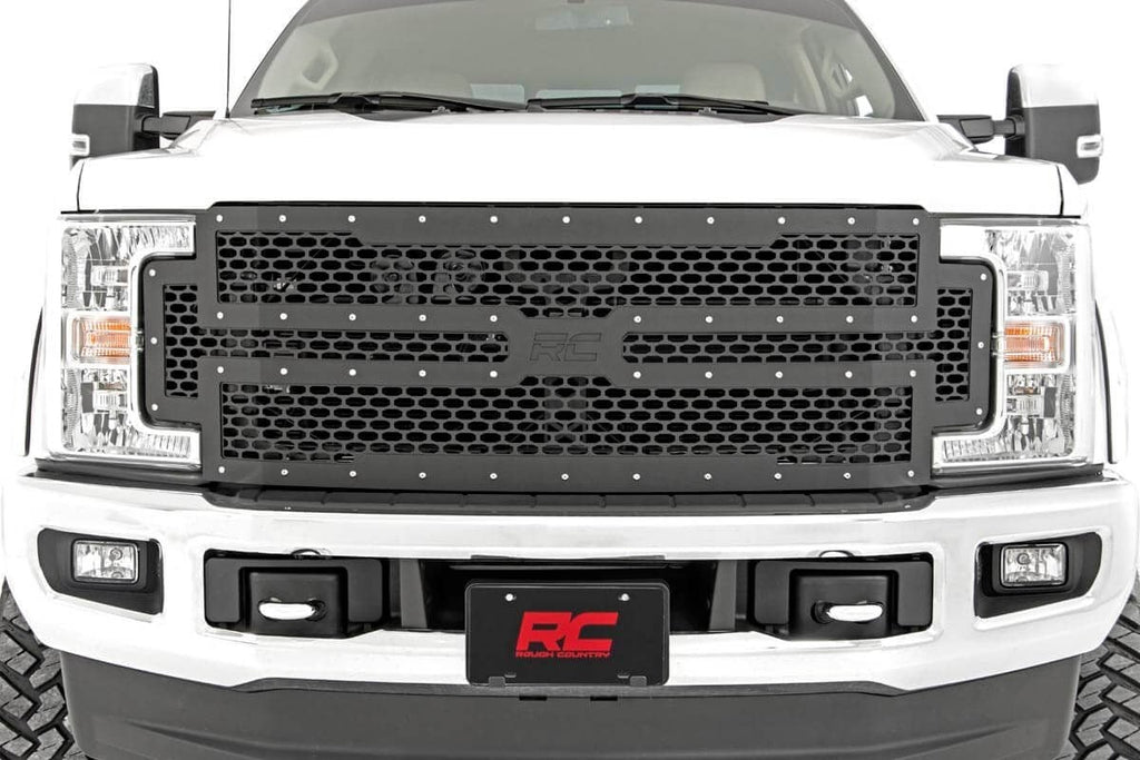 Mesh Grille | Ford F-250/F-350 Super Duty 2WD/4WD (2017-2019) by Rough Country
