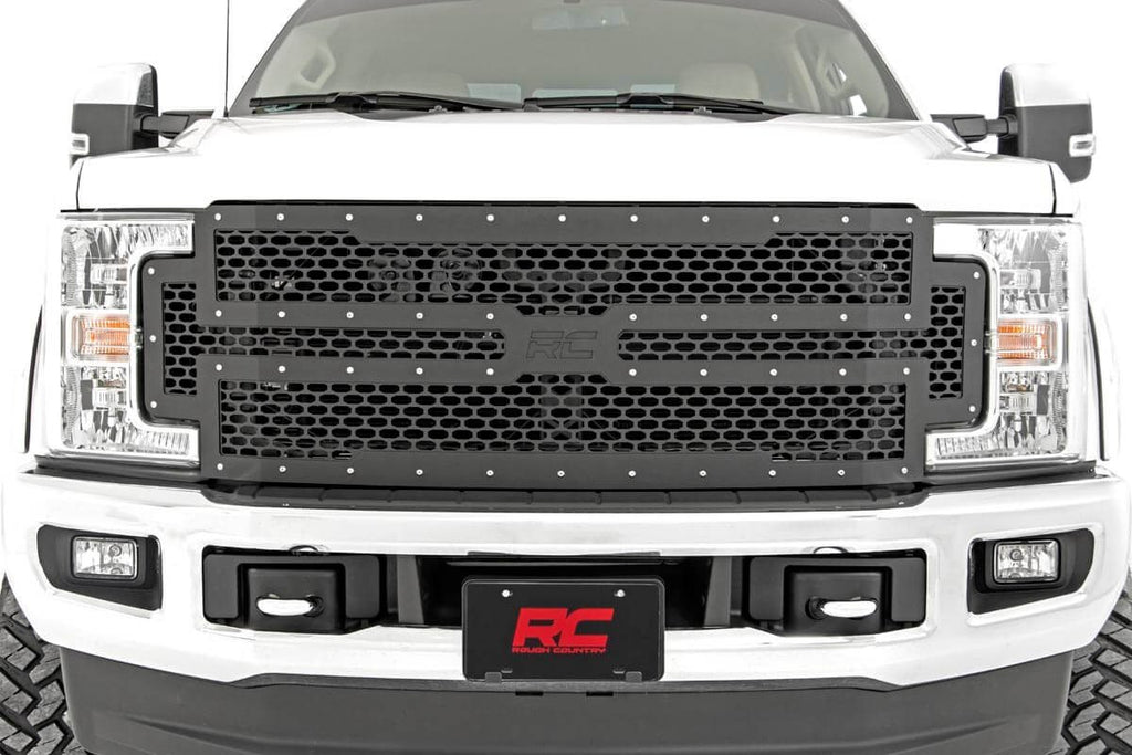 Mesh Grille | Ford F-250/F-350 Super Duty 2WD/4WD (2017-2019) by Rough Country