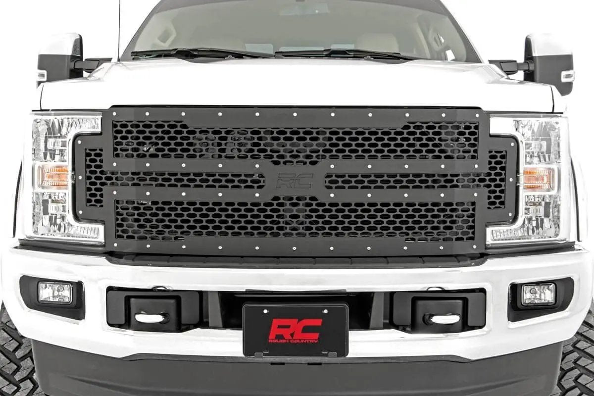 Mesh Grille | Ford F-250/F-350 Super Duty 2WD/4WD (2017-2019) by Rough Country