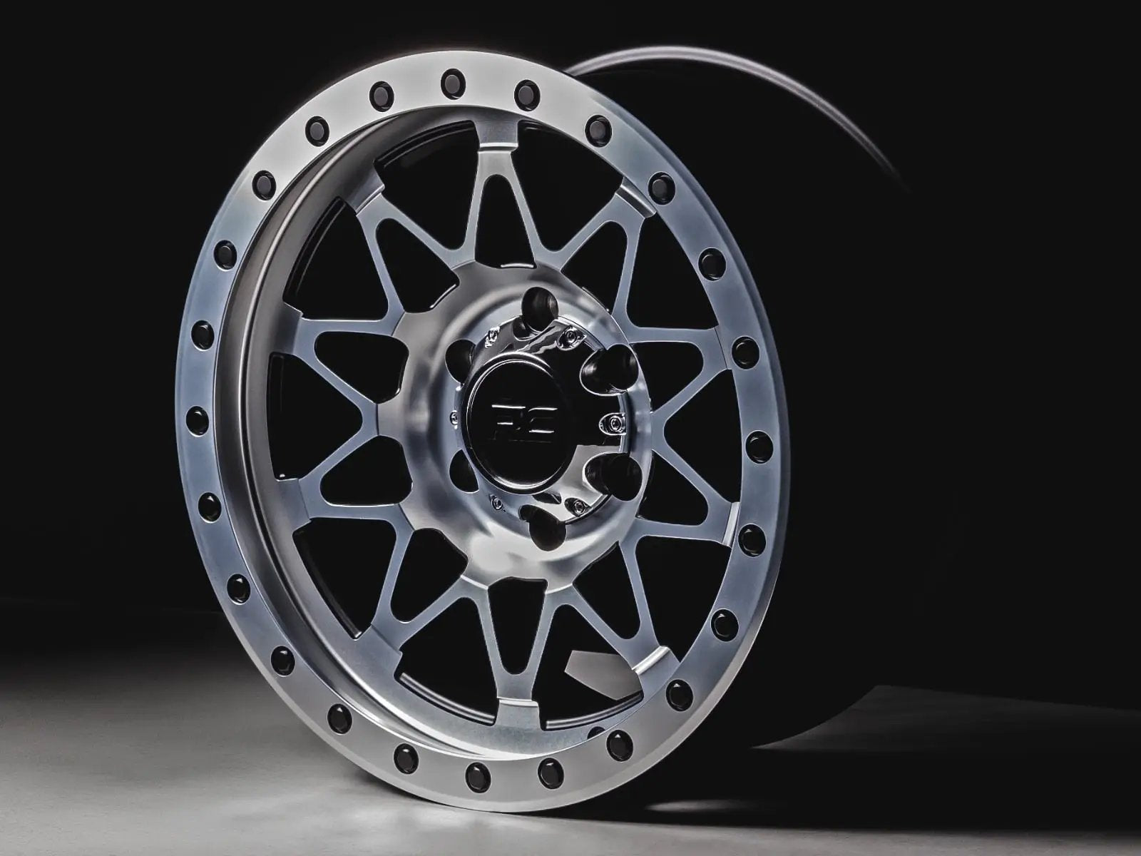 Rough Country 78 Series Wheel | Simulated Beadlock | Full Machine | 18x9 | 6x5.5 | -12mm by Rough Country