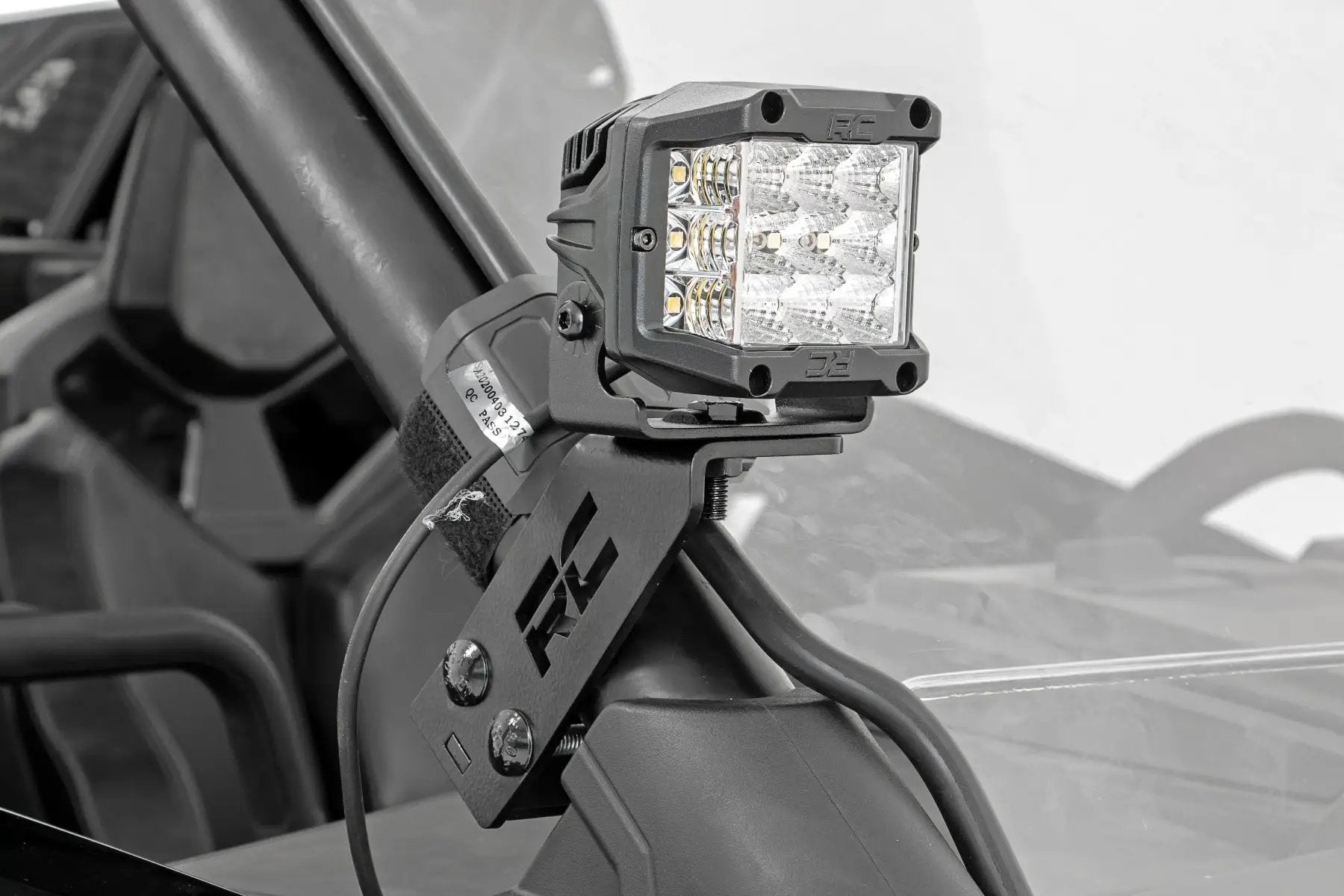 LED Light Kit | "A" Pillar Mount | 2" Chrome Pair | Wide Angle | Polaris RZR PRO XP by Rough Country