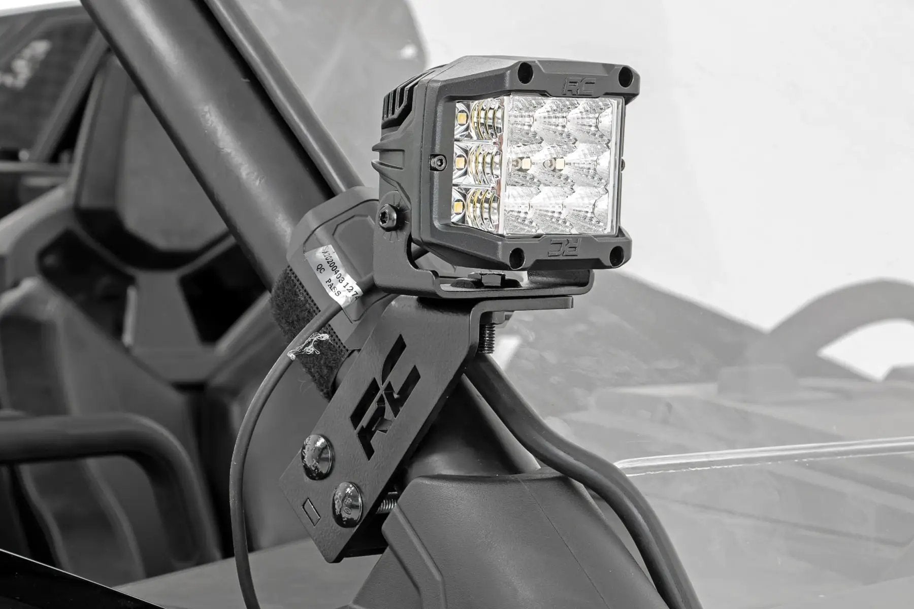 LED Light Kit | "A" Pillar Mount | 2" Black Pair | Spot | Polaris RZR PRO XP by Rough Country
