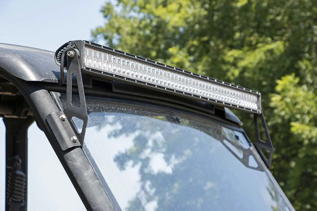 LED Light | Windshield | 50" Black Dual Row | Can-Am Defender HD 5/HD 8/HD 9/HD 10 by Rough Country