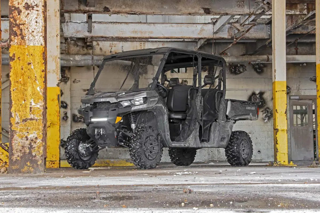 LED Light | Bumper Mount | 12" Black Single Row | Can-Am Defender HD 8/HD 9/HD 10 by Rough Country