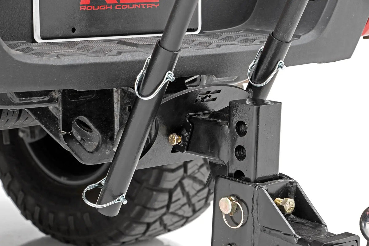 Flag Pole Holder | Dual | 2 Inch Hitch | w/ Flag Poles by Rough Country